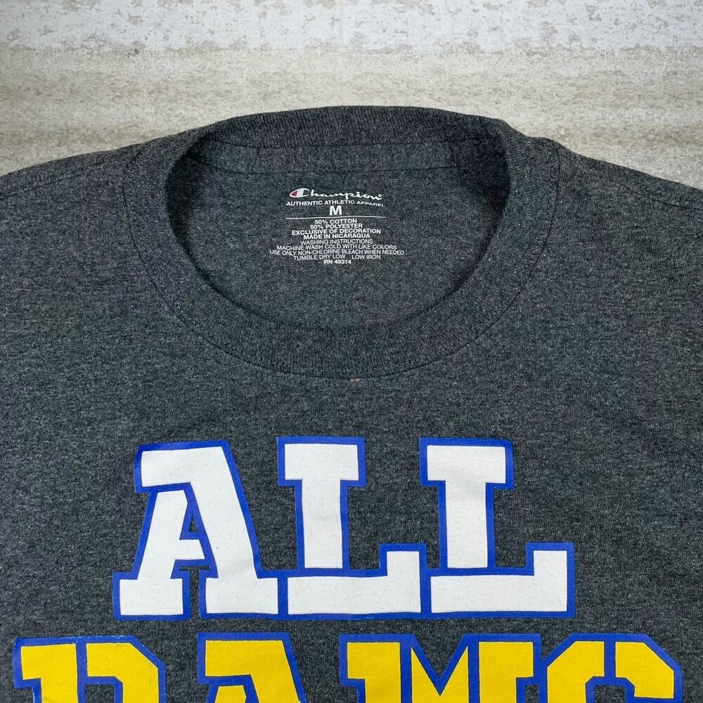 Vintage Y2K Los Angeles Rams Champion Shirt Mens M Dark Grey Cotton Short Sleeve - Picture 3 of 5